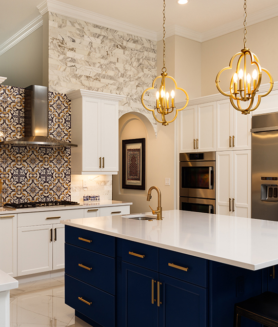 Luxurious Kitchen with Gold Accents